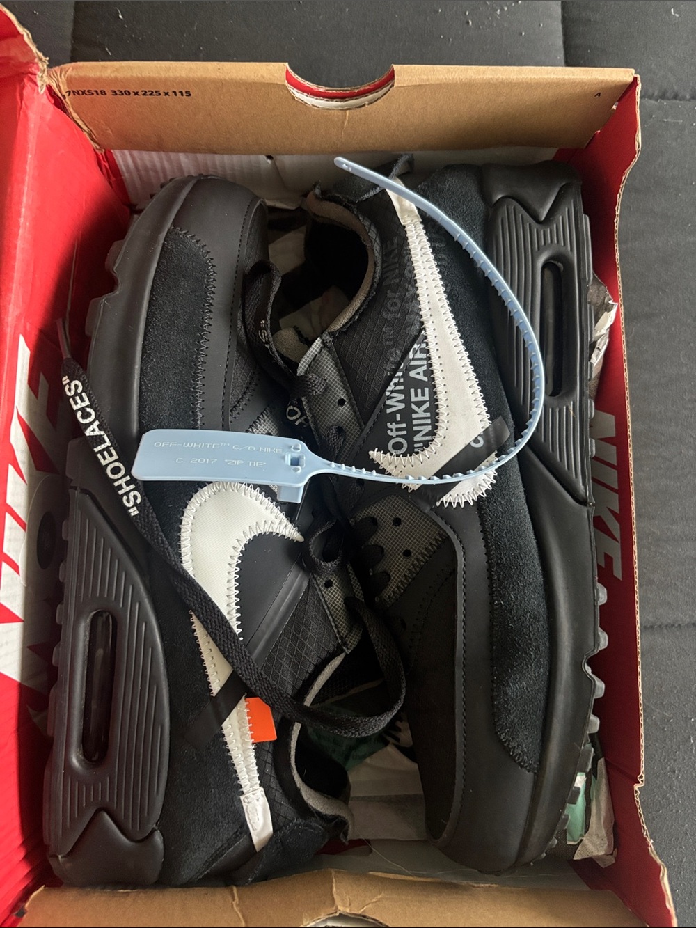 Off-White Black and White Sneaker with Signature Zip Tie